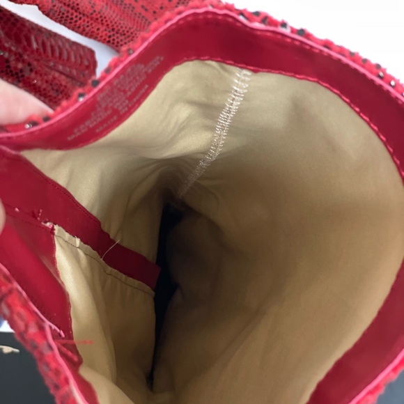 BRAND NEW INC Rajel red snake print boots - Picture 6 of 8